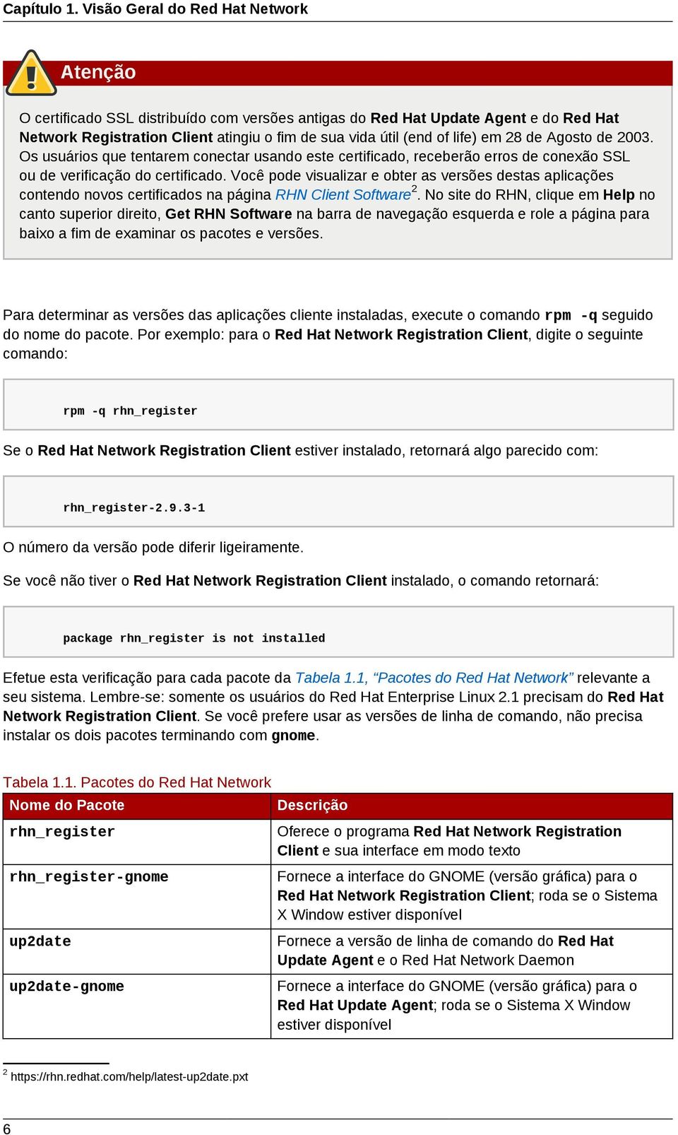 em 28 de Agosto de 2003. Os usuários que tentarem conectar usando este certificado, receberão erros de conexão SSL ou de verificação do certificado.