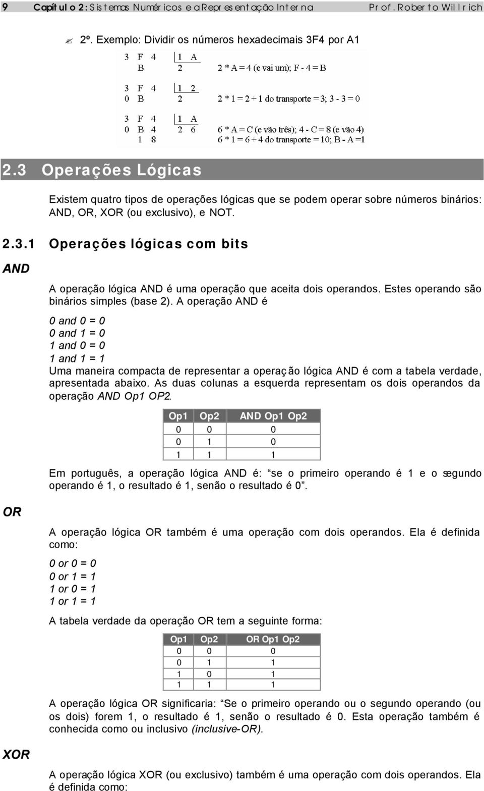 Estes operando são binários simples (base 2).