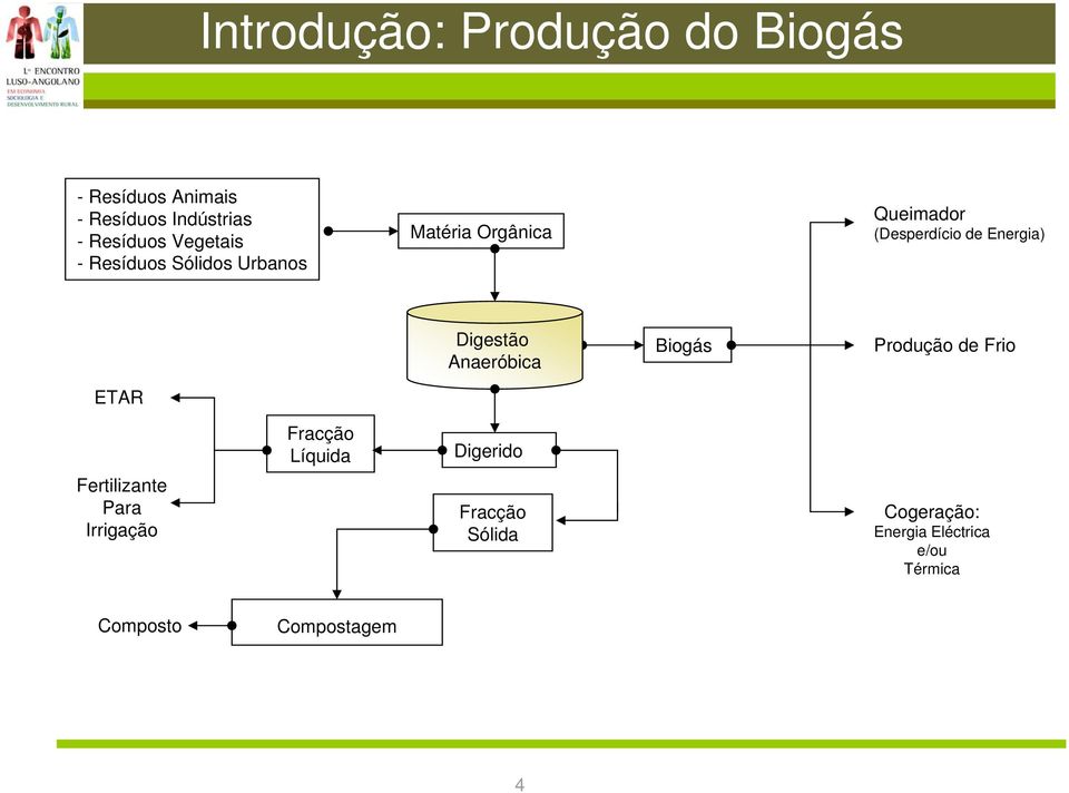 Digestão Anaeróbica Biogás Produção de Frio ETAR Fertilizante Para Irrigação Fracção