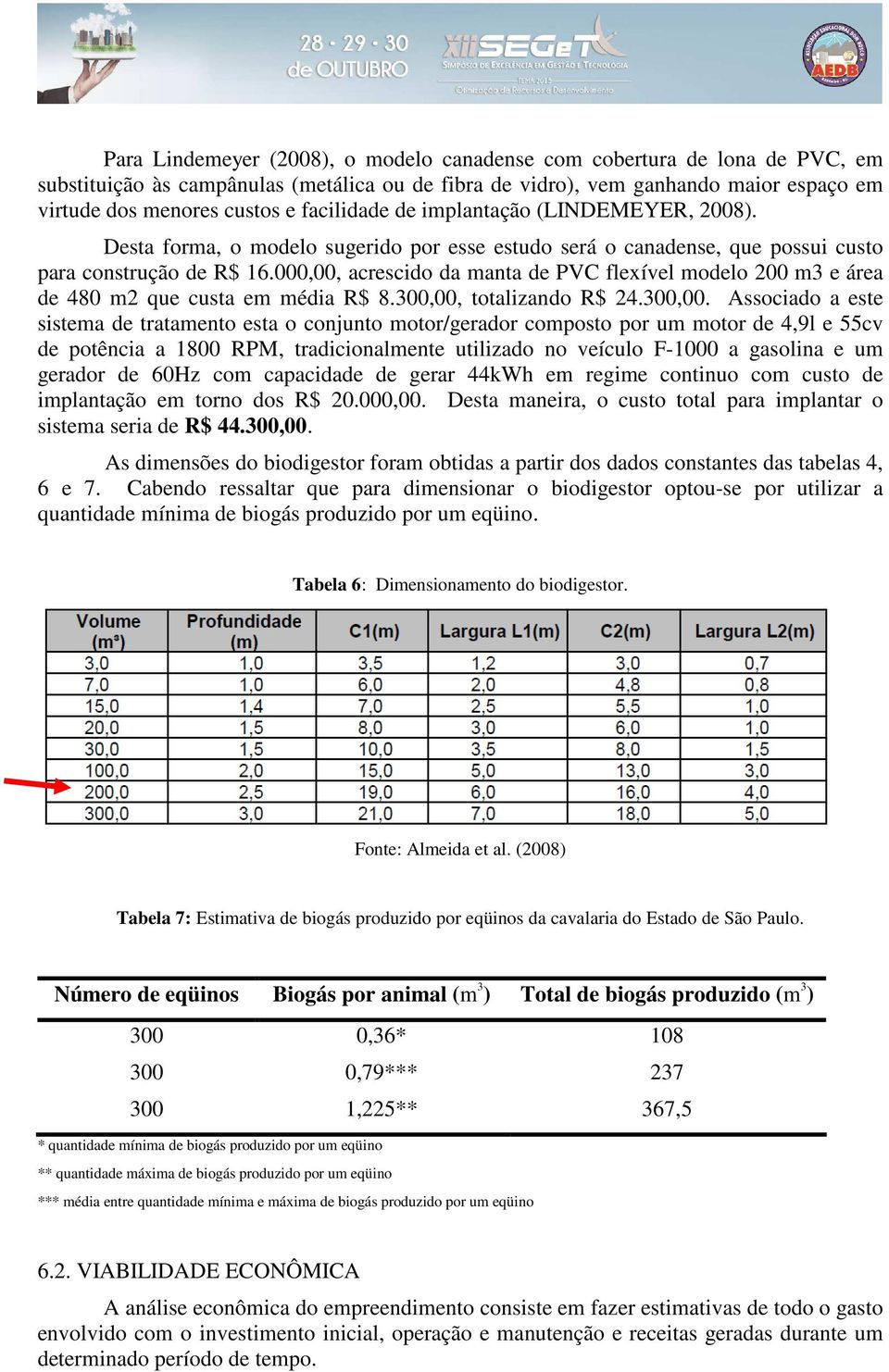 000,00, acrescido da manta de PVC flexível modelo 200 m3 e área de 480 m2 que custa em média R$ 8.300,00,