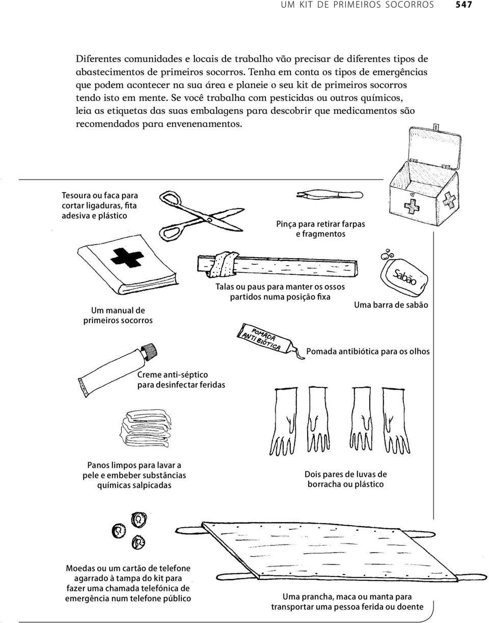 Tenha em conta os tipos de emergências que podem acontecer na sua área e planeie o seu kit de primeiros