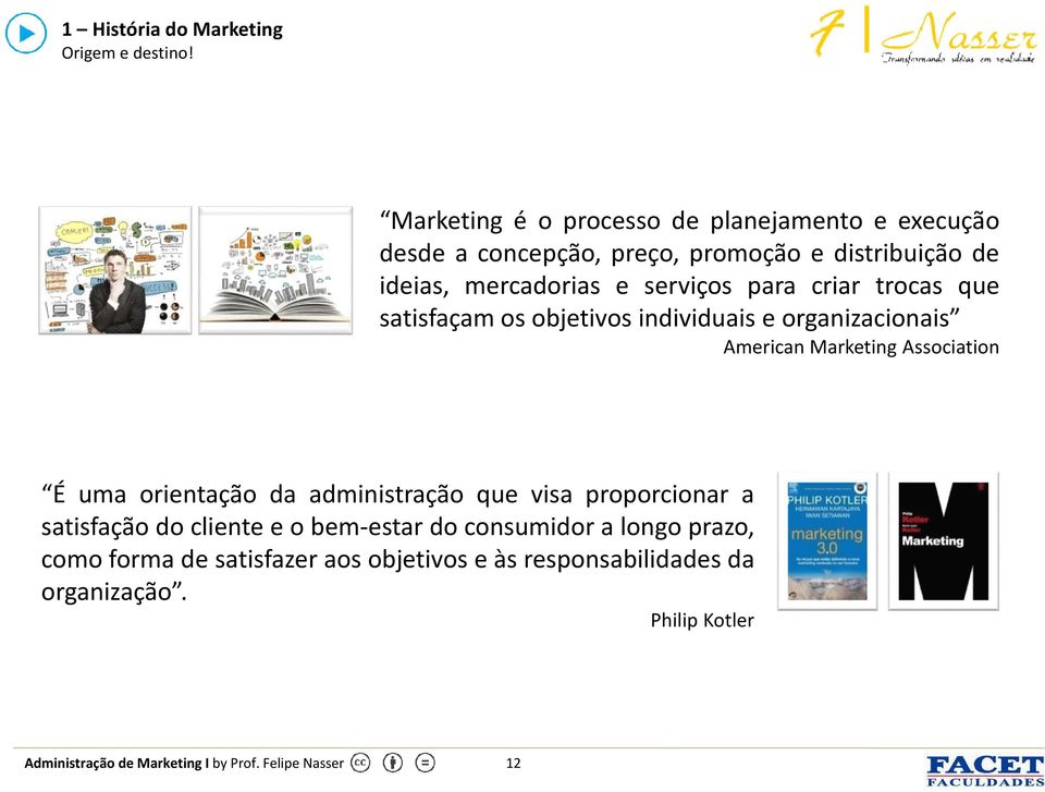 para criar trocas que satisfaçam os objetivos individuais e organizacionais American Marketing Association É uma orientação da