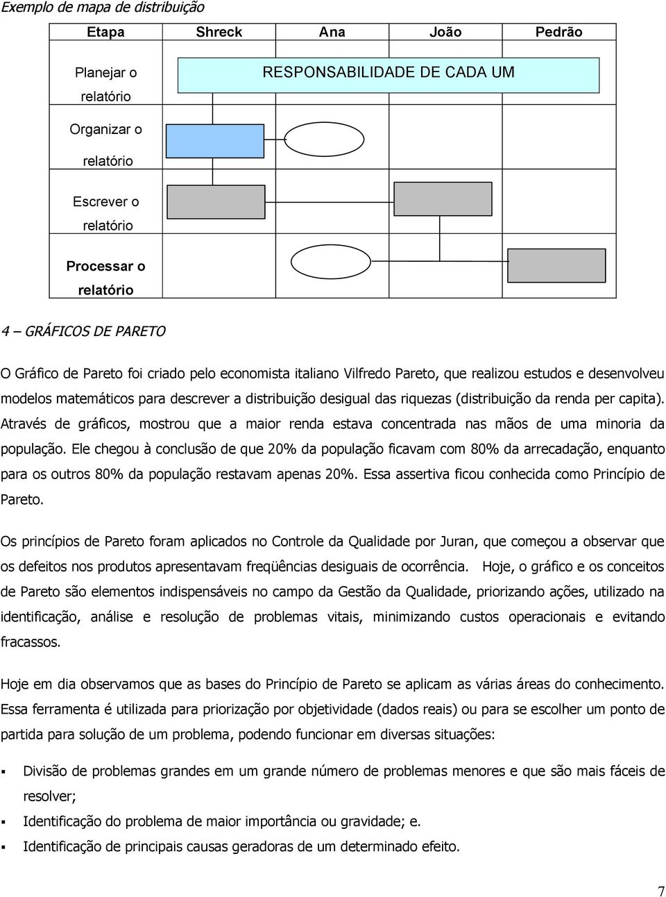 renda per capita). Através de gráficos, mostrou que a maior renda estava concentrada nas mãos de uma minoria da população.