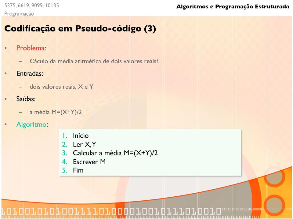 1. Início 2. Ler X, Y 3.