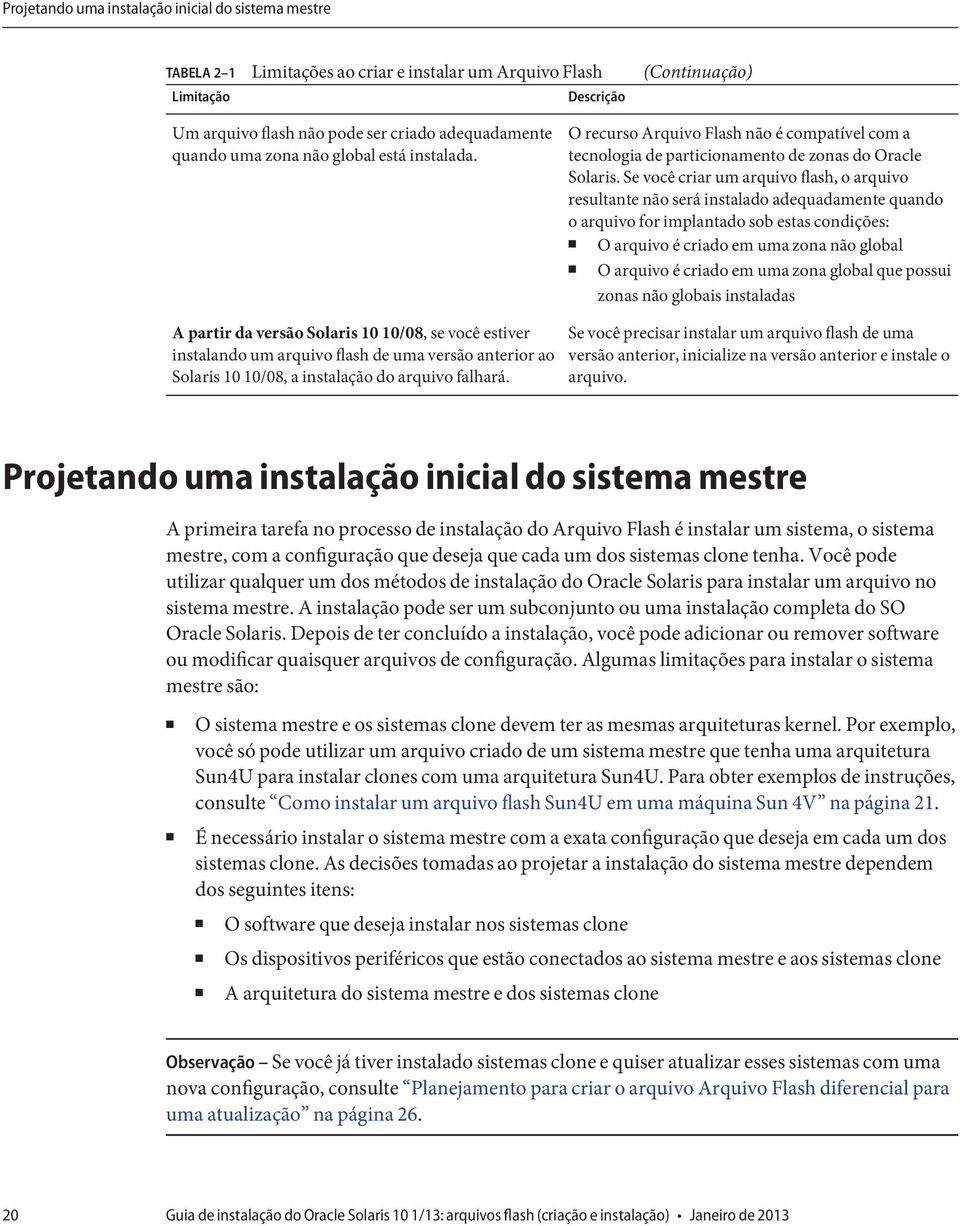 Se você criar um arquivo flash, o arquivo resultante não será instalado adequadamente quando o arquivo for implantado sob estas condições: O arquivo é criado em uma zona não global O arquivo é criado