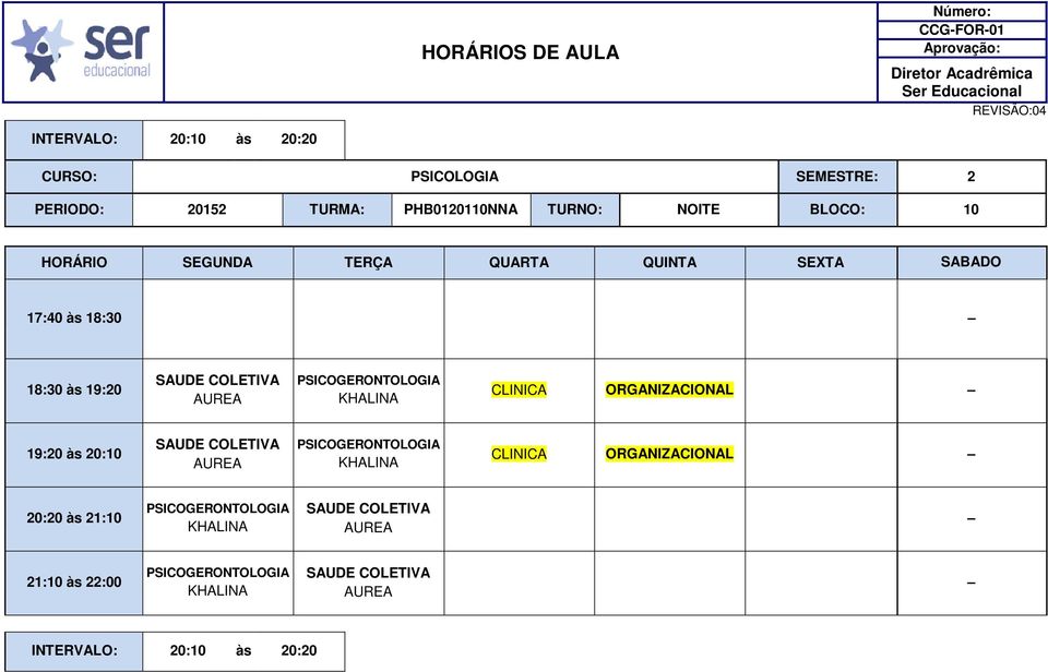 ORGANIZACIONAL SAUDE COLETIVA PSICOGERONTOLOGIA KHALINA CLINICA