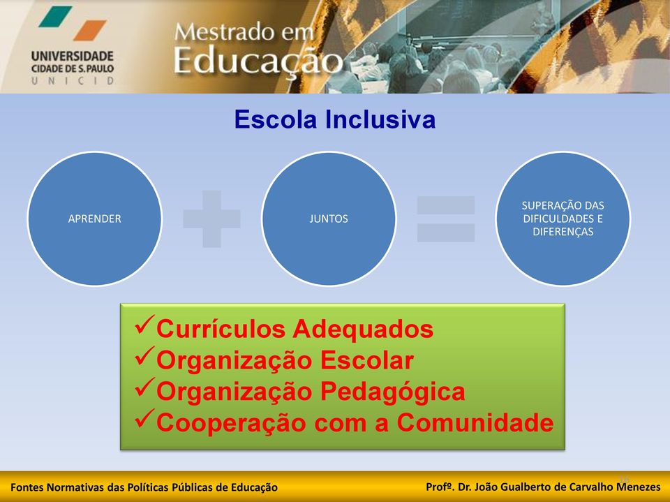 Currículos Adequados Organização Escolar