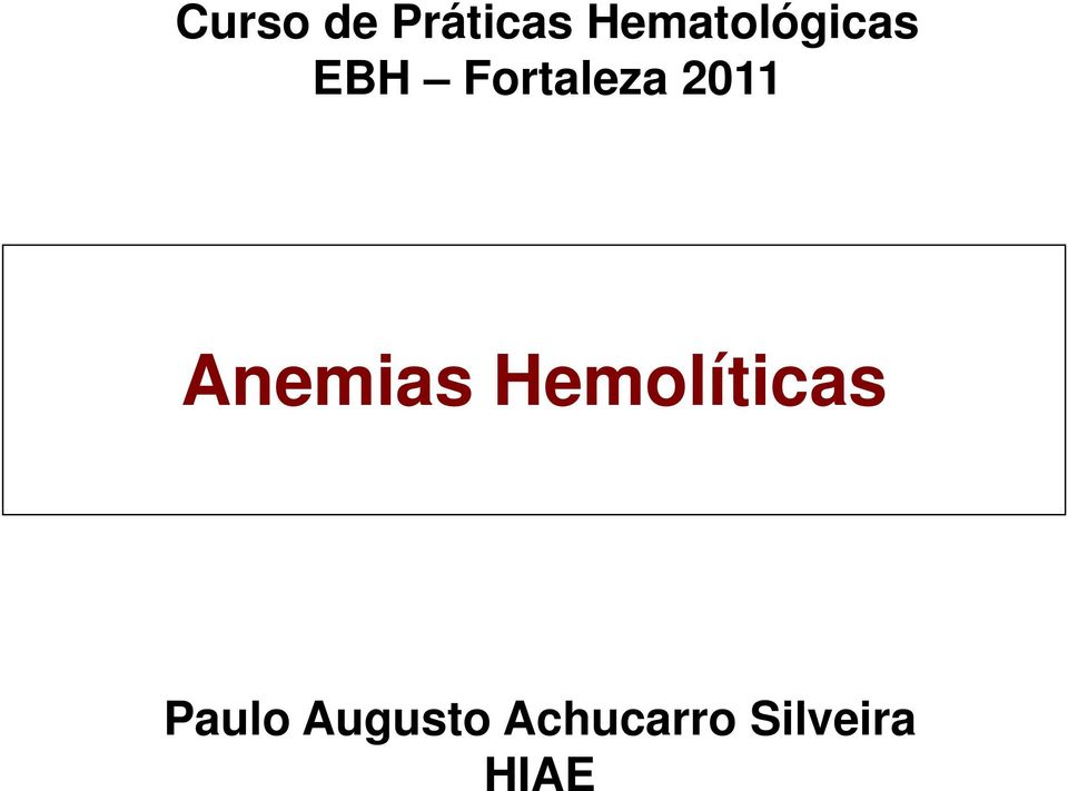 Fortaleza 2011 Anemias