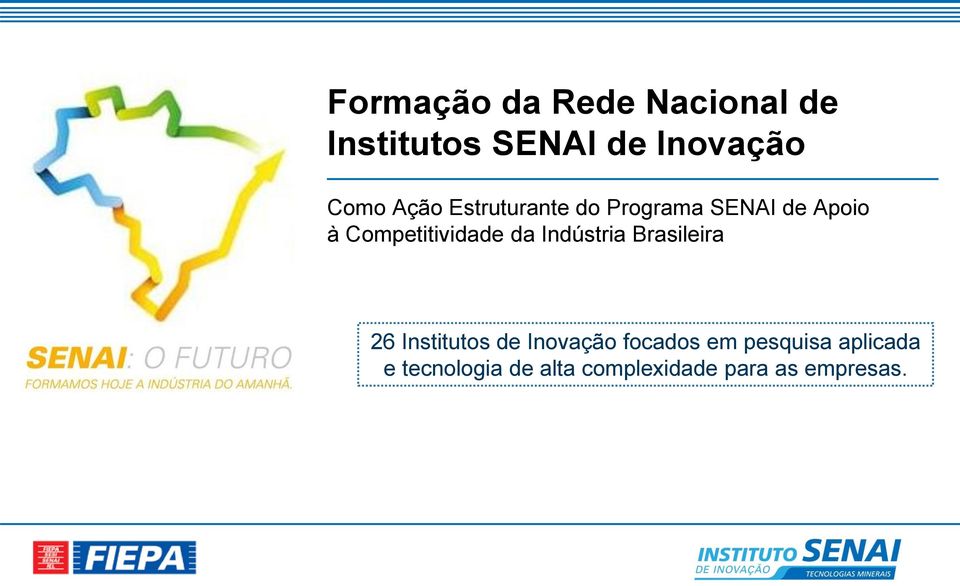 da Indústria Brasileira 26 Institutos de Inovação focados em
