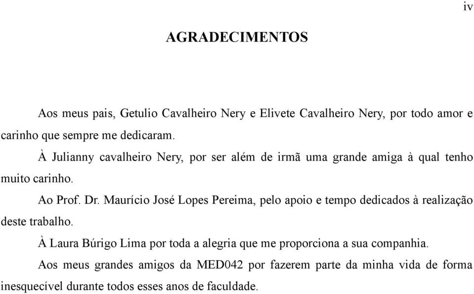 Maurício José Lopes Pereima, pelo apoio e tempo dedicados à realização deste trabalho.