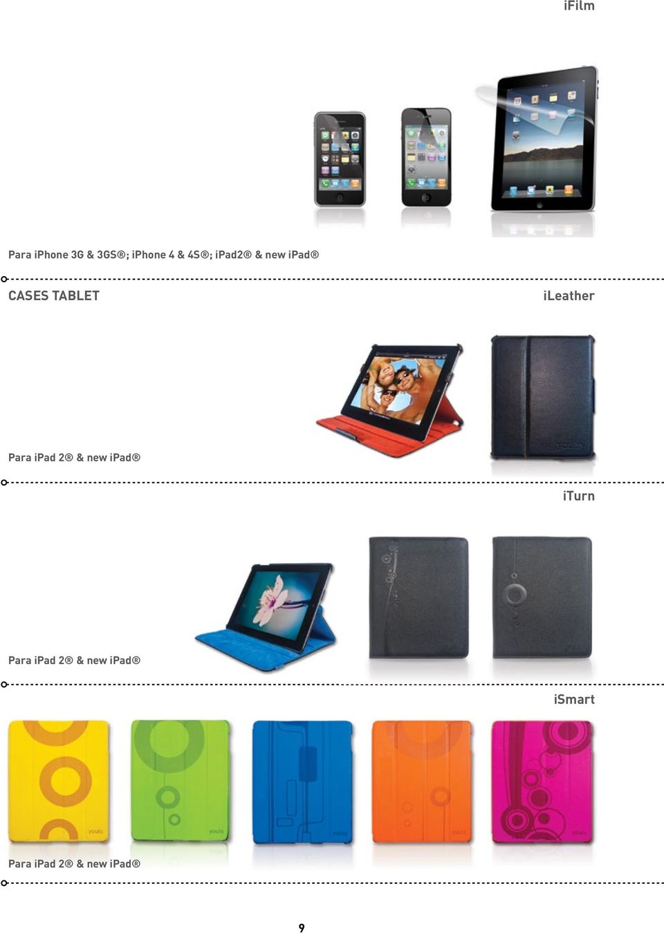 ileather Para ipad 2 & new ipad iturn