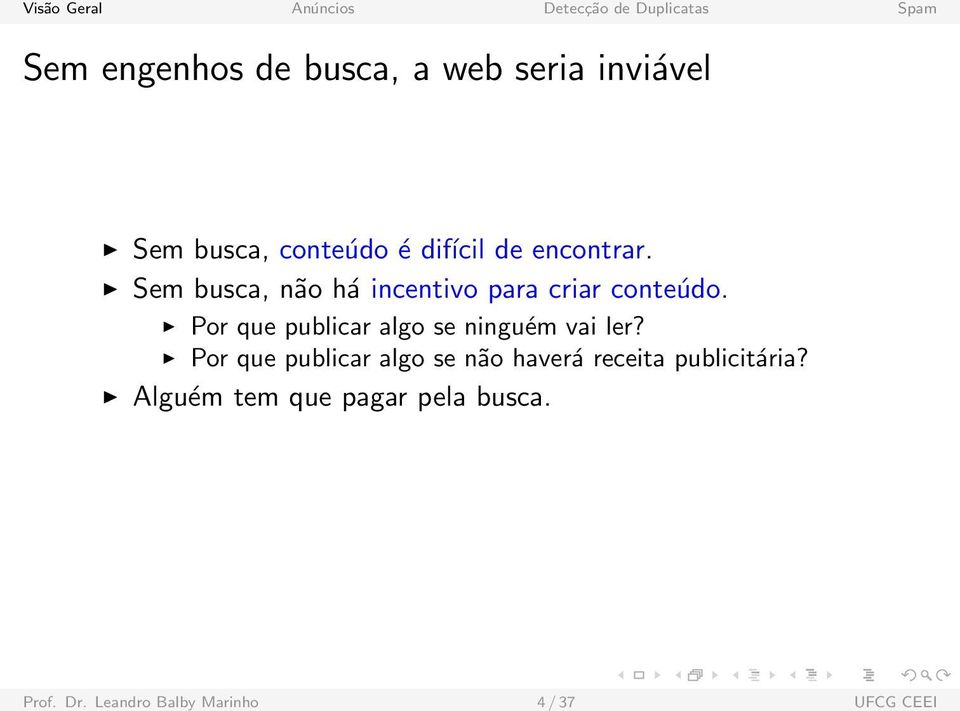 Por que publicar algo se ninguém vai ler?