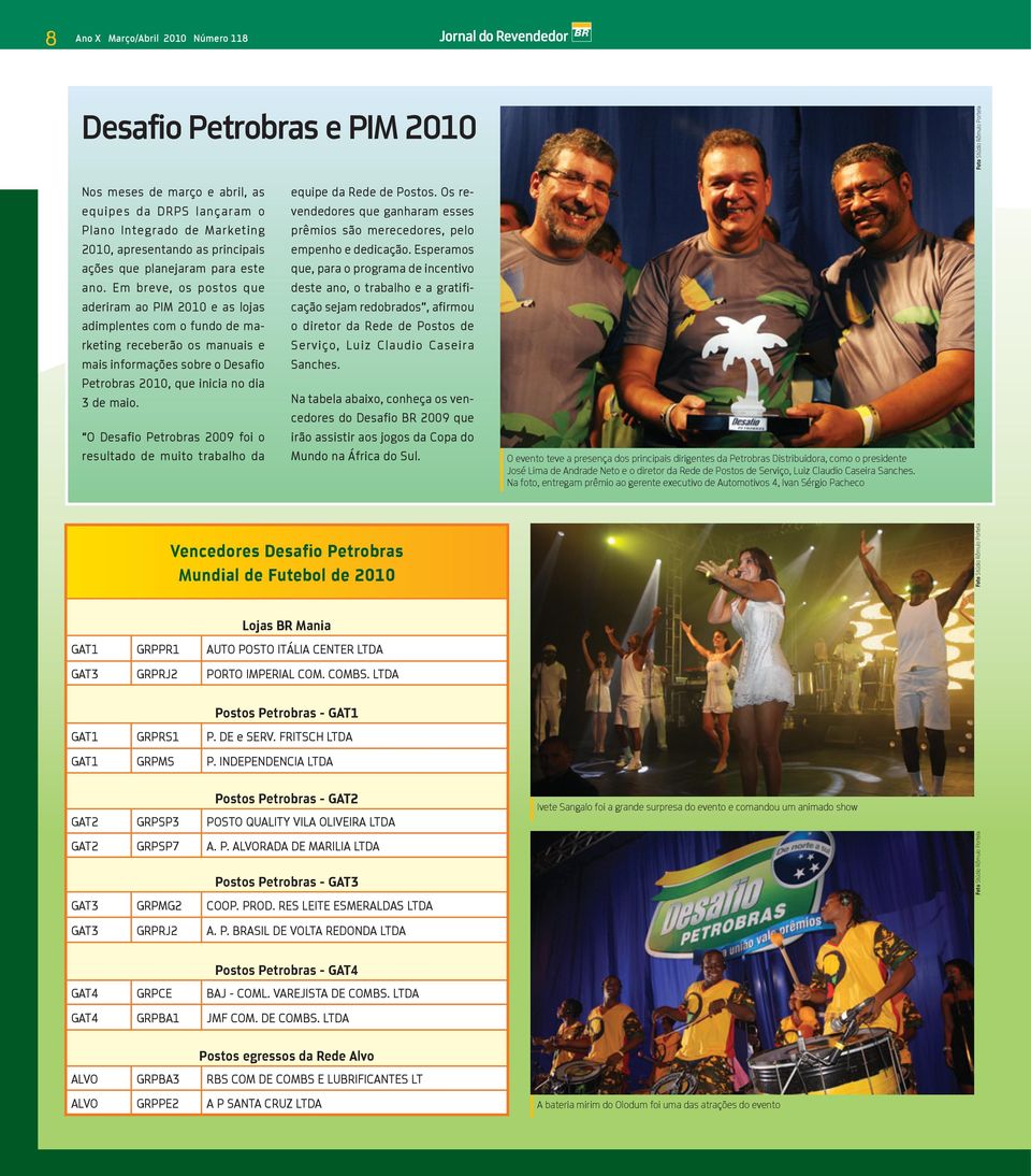 Em breve, os postos que aderiram ao PIM 2010 e as lojas adimplentes com o fundo de marketing receberão os manuais e mais informações sobre o Desafio Petrobras 2010, que inicia no dia 3 de maio.
