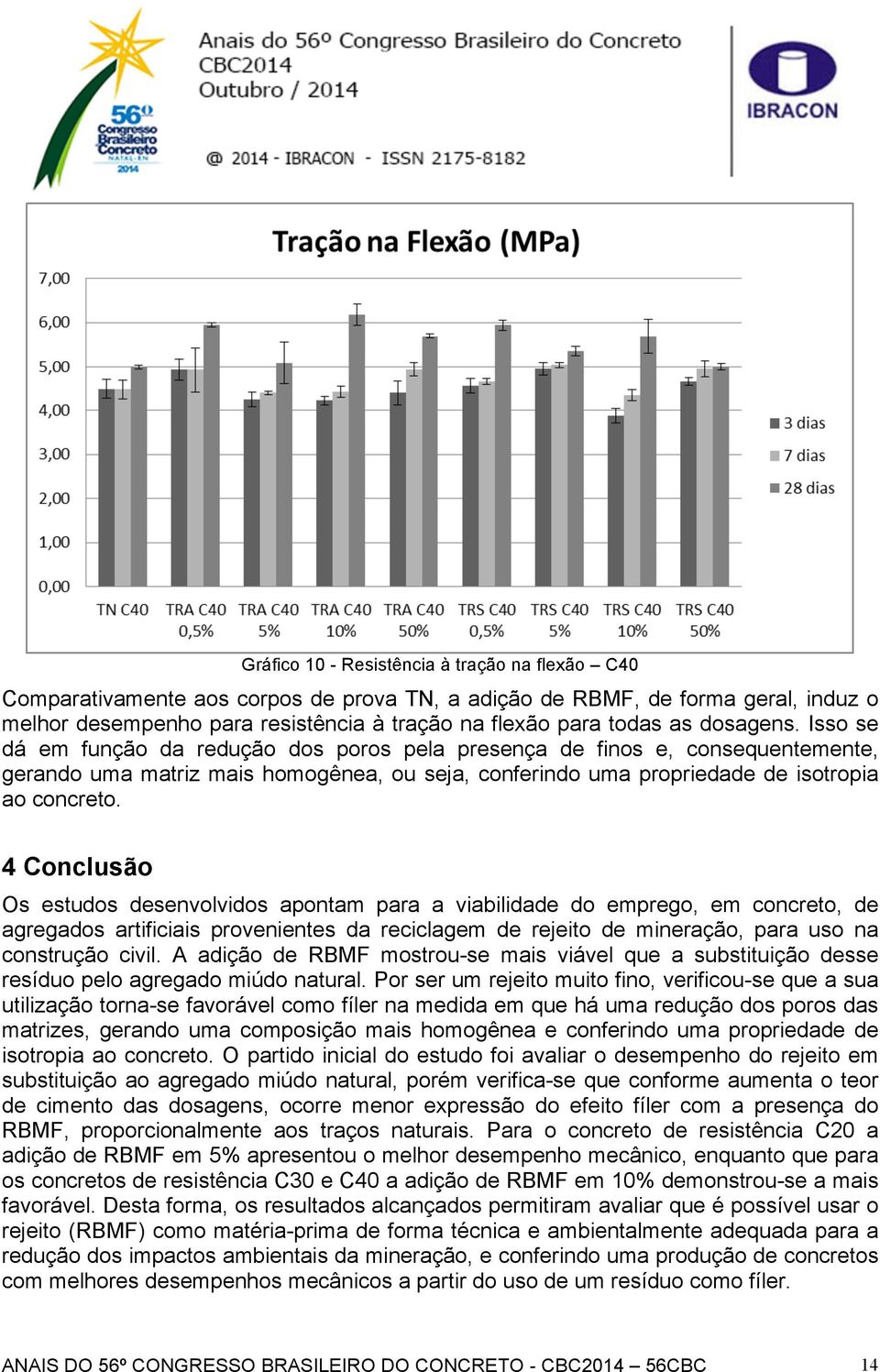 4 Conclusão Os estudos desenvolvidos apontam para a viabilidade do emprego, em concreto, de agregados artificiais provenientes da reciclagem de rejeito de mineração, para uso na construção civil.