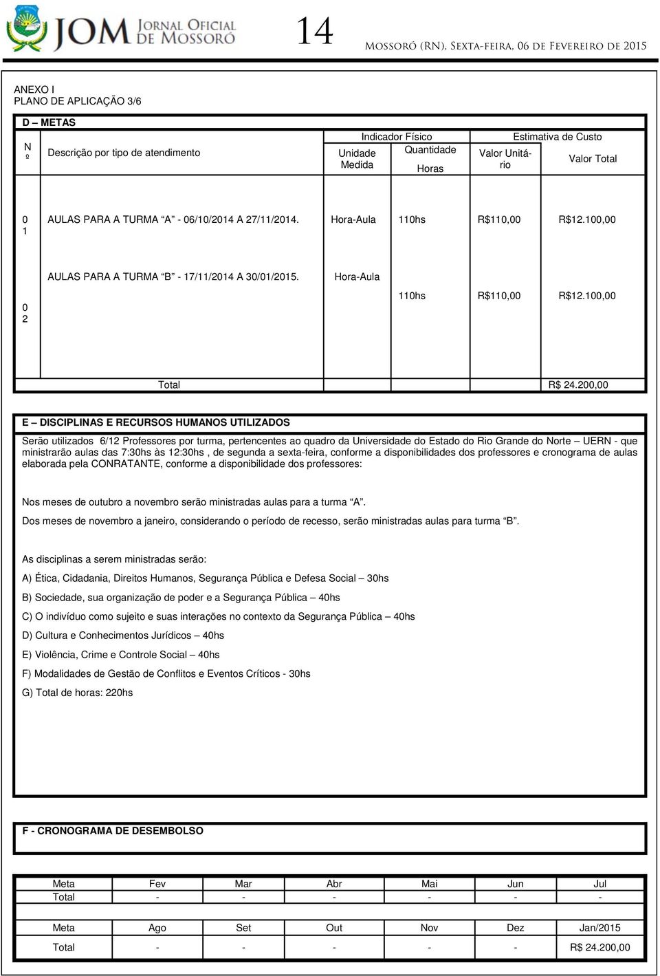 100,00 Total R$ 24.