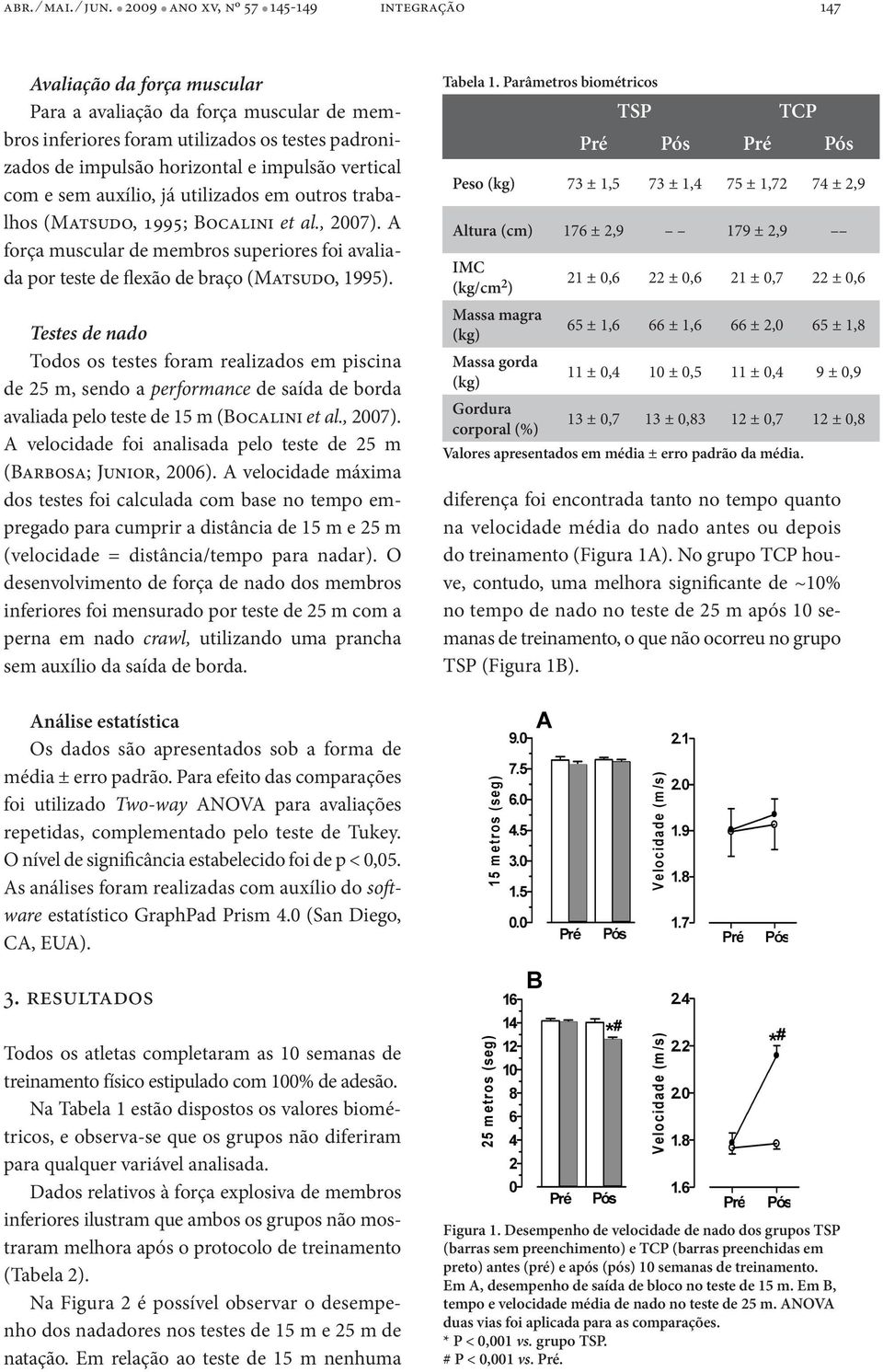 impulsão vertical com e sem auxílio, já utilizados em outros trabalhos (Matsudo, 1995; Bocalini et al., 2007).