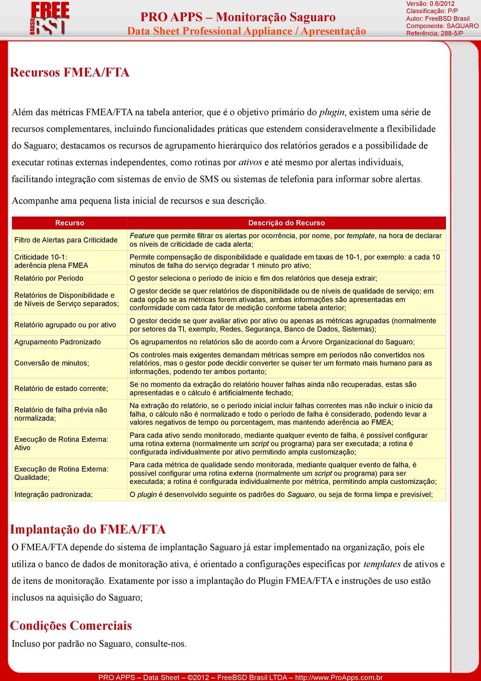 ativos e até mesmo por alertas individuais, facilitando integração com sistemas de envio de SMS ou sistemas de telefonia para informar sobre alertas.