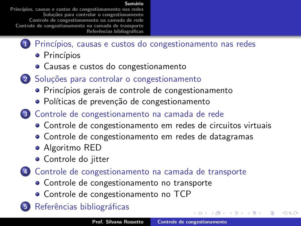 prevenção de congestionamento 3 na camada de rede em redes de circuitos virtuais em