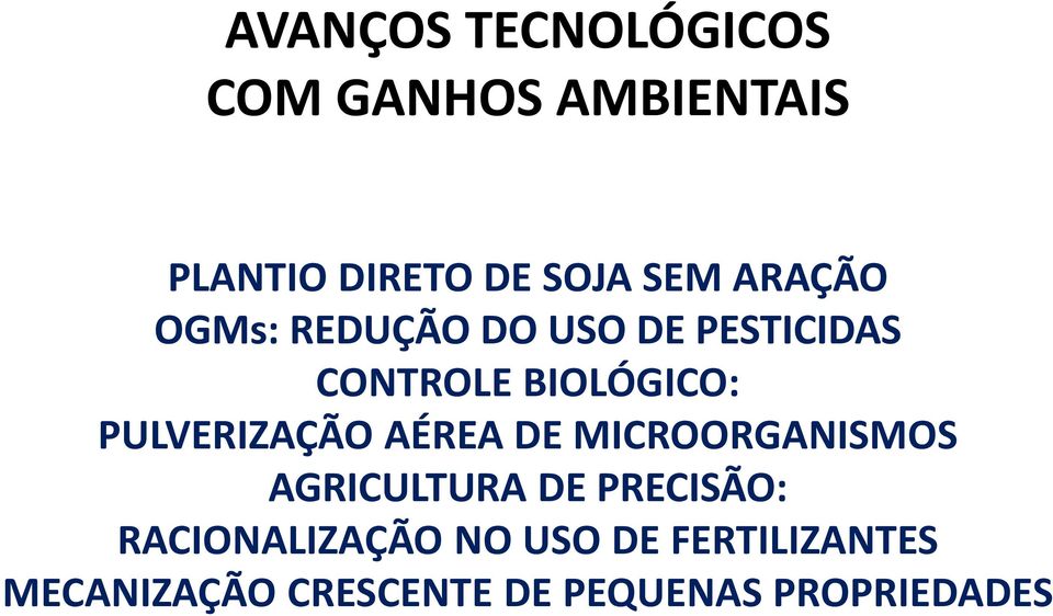 PULVERIZAÇÃO AÉREA DE MICROORGANISMOS AGRICULTURA DE PRECISÃO: