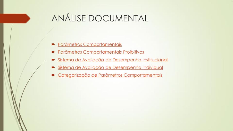 Avaliação de Desempenho Institucional Sistema de