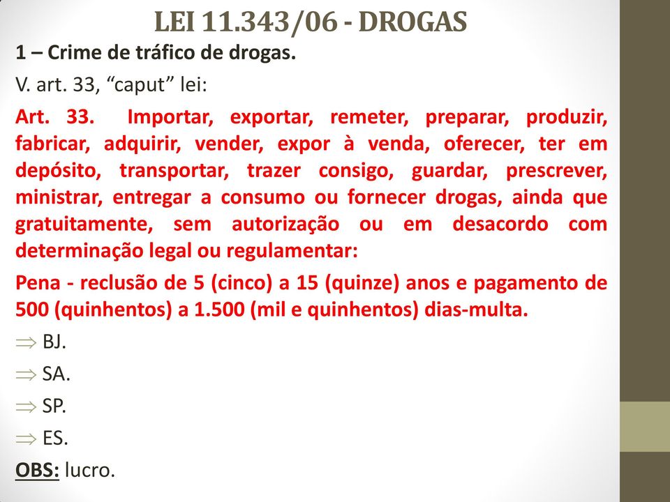 Importar, exportar, remeter, preparar, produzir, fabricar, adquirir, vender, expor à venda, oferecer, ter em depósito,