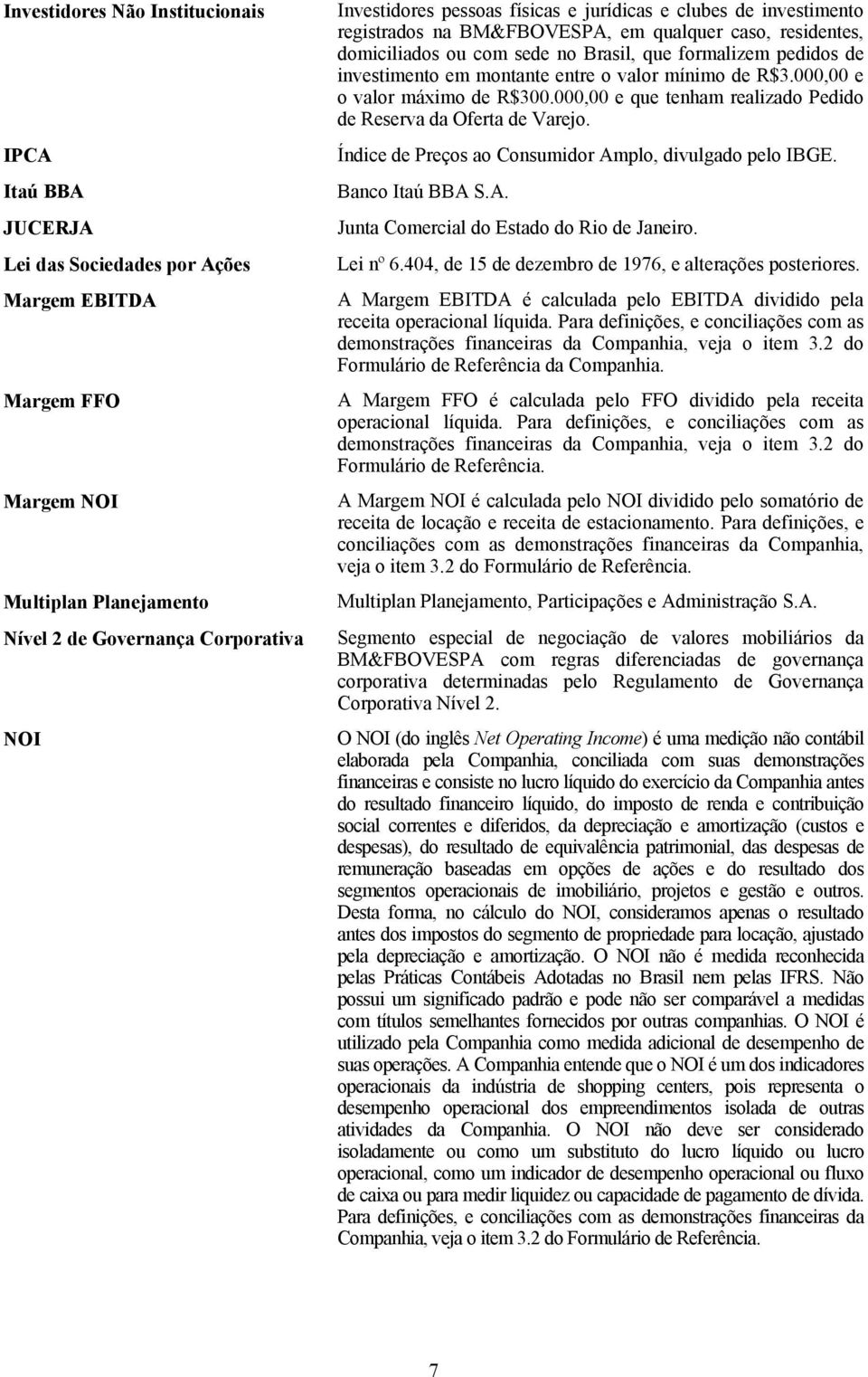 entre o valor mínimo de R$3.000,00 e o valor máximo de R$300.000,00 e que tenham realizado Pedido de Reserva da Oferta de Varejo. Índice de Preços ao Consumidor Amplo, divulgado pelo IBGE.