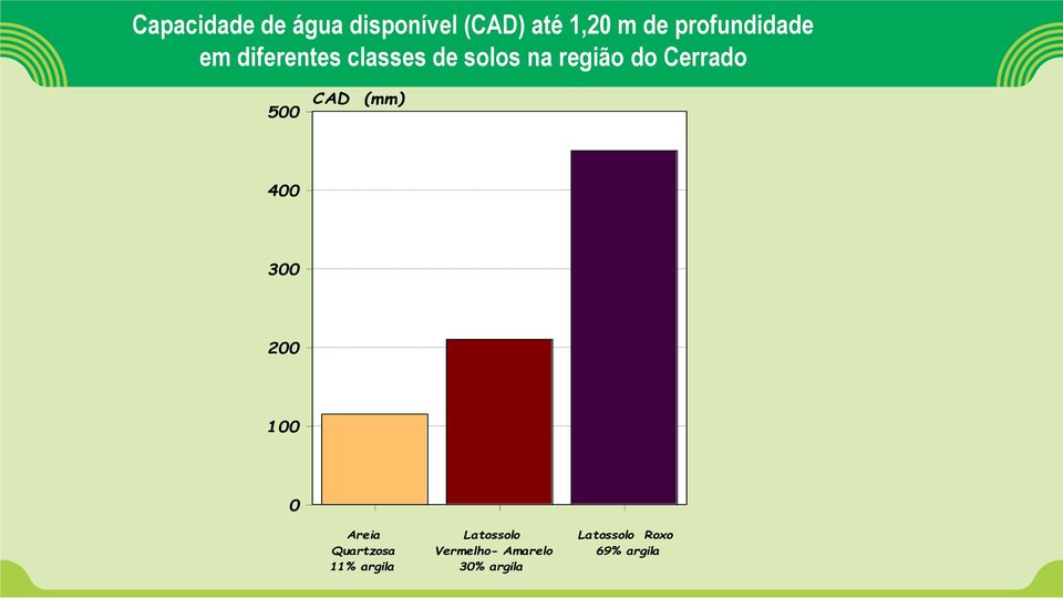 Cerrado 500 CAD (mm) 400 300 200 100 0 Areia Quartzosa 11%