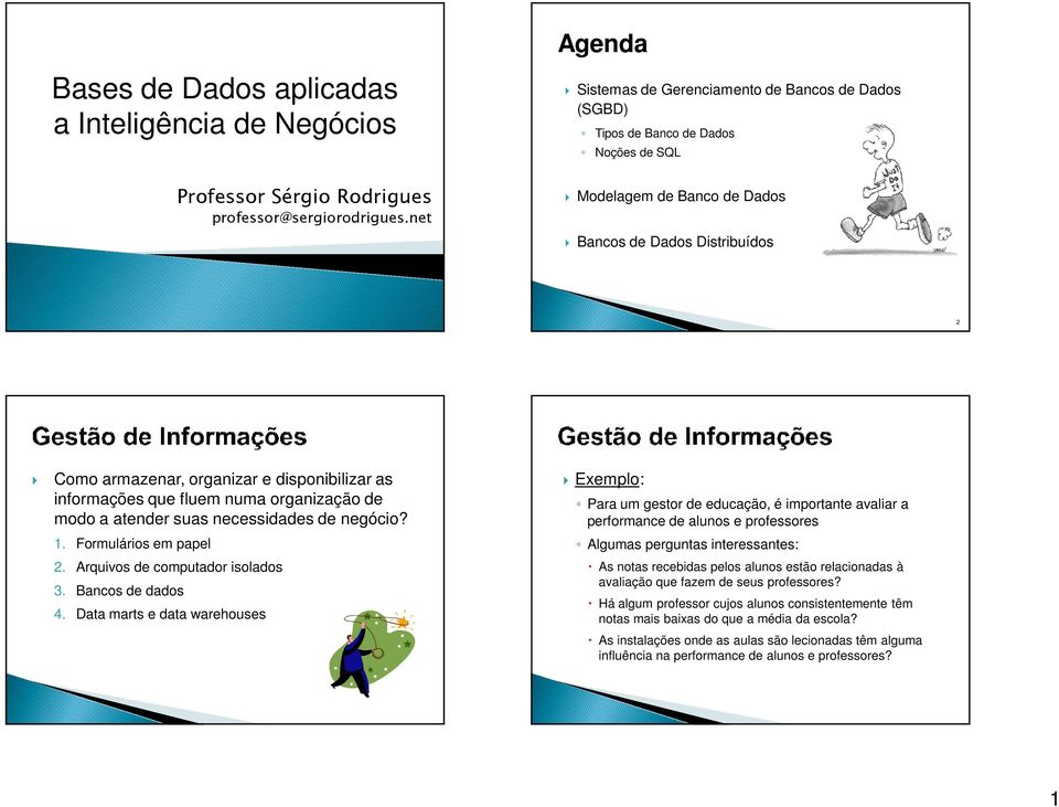 informações que fluem numa organização de modo a atender suas necessidades de negócio? 1. Formulários em papel 2. Arquivos de computador isolados 3. Bancos de dados 4.