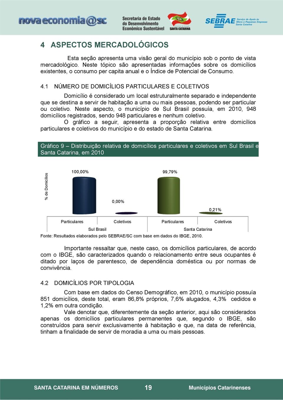 1 NÚMERO DE DOMICÍLIOS PARTICULARES E COLETIVOS Domicílio é considerado um local estruturalmente separado e independente que se destina a servir de habitação a uma ou mais pessoas, podendo ser