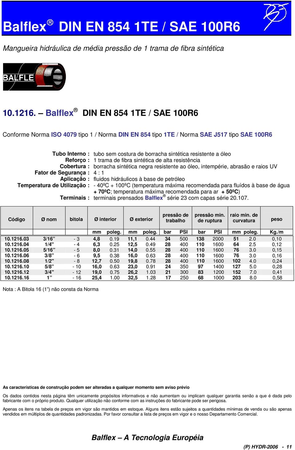 sintética de alta resistência borracha sintética negra resistente ao óleo, intempérie, abrasão e raios UV - 40ºC + 100ºC (temperatura máxima recomendada para fluídos à base de água + 70ºC;