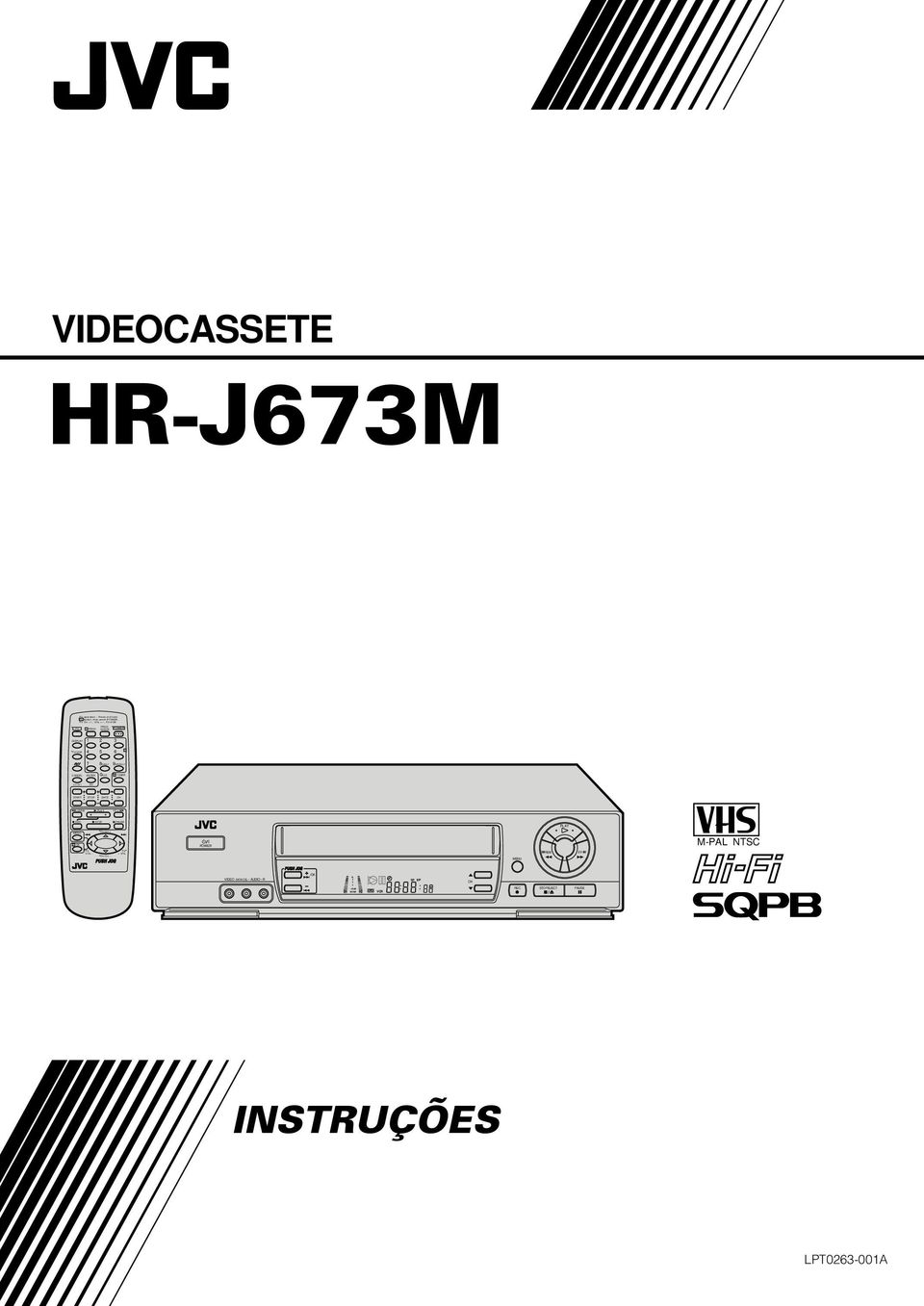 VIDEOCASSETE HR-J7M TV operation Press and hold TV button, then press POWER, PROG.