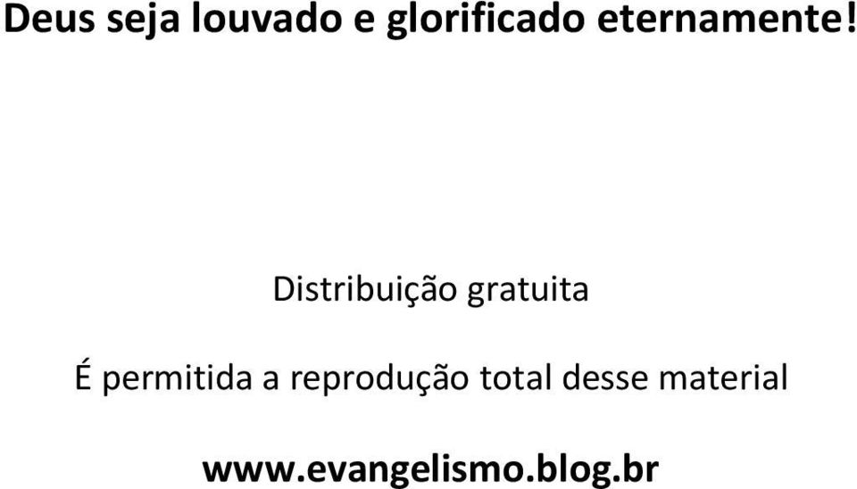 Distribuição gratuita É permitida