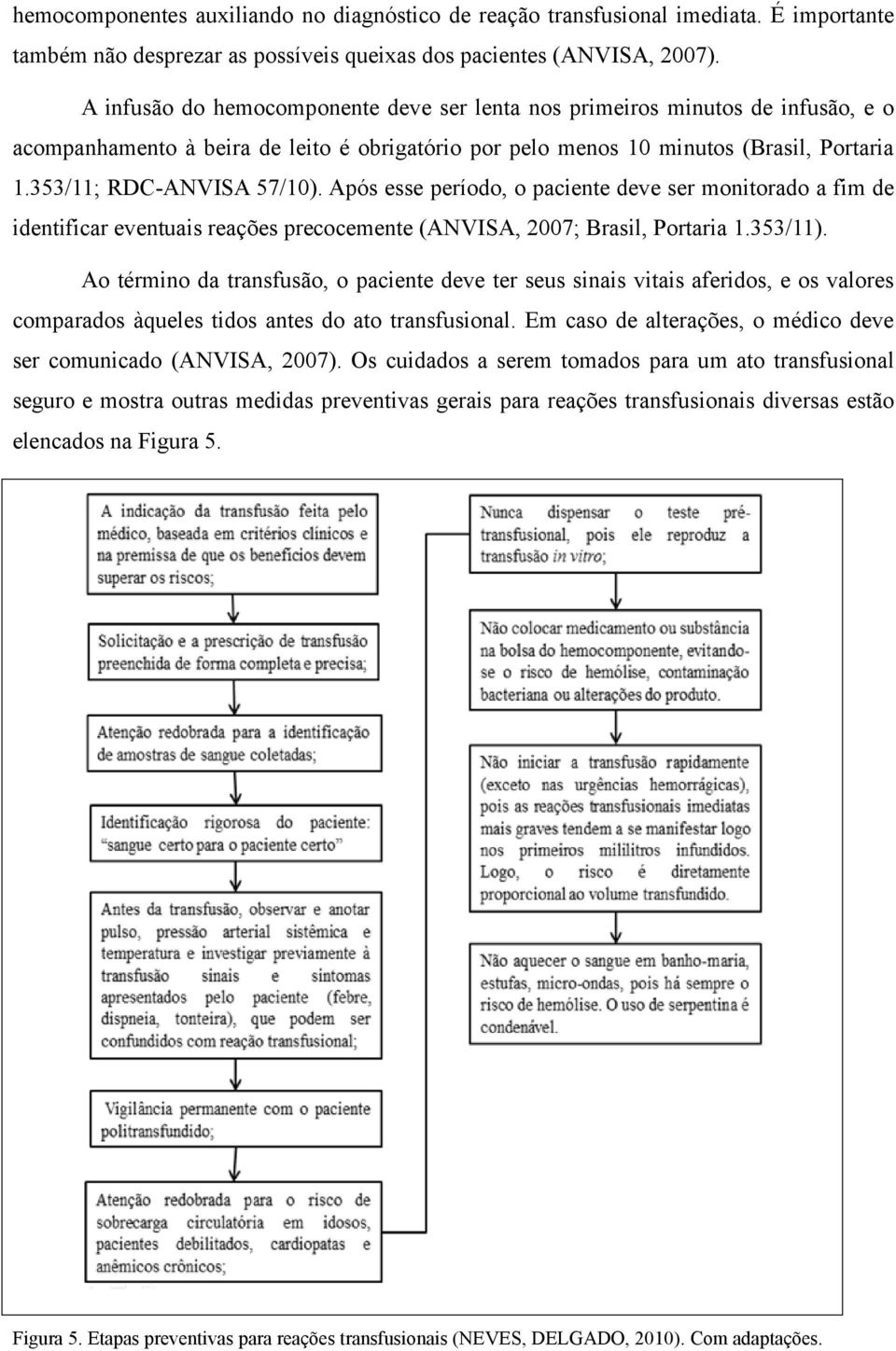 Após esse período, o paciente deve ser monitorado a fim de identificar eventuais reações precocemente (ANVISA, 2007; Brasil, Portaria 1.353/11).