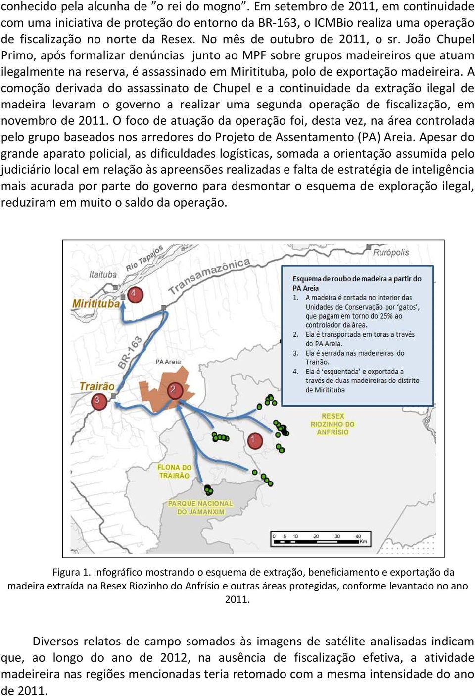 João Chupel Primo, após formalizar denúncias junto ao MPF sobre grupos madeireiros que atuam ilegalmente na reserva, é assassinado em Miritituba, polo de exportação madeireira.