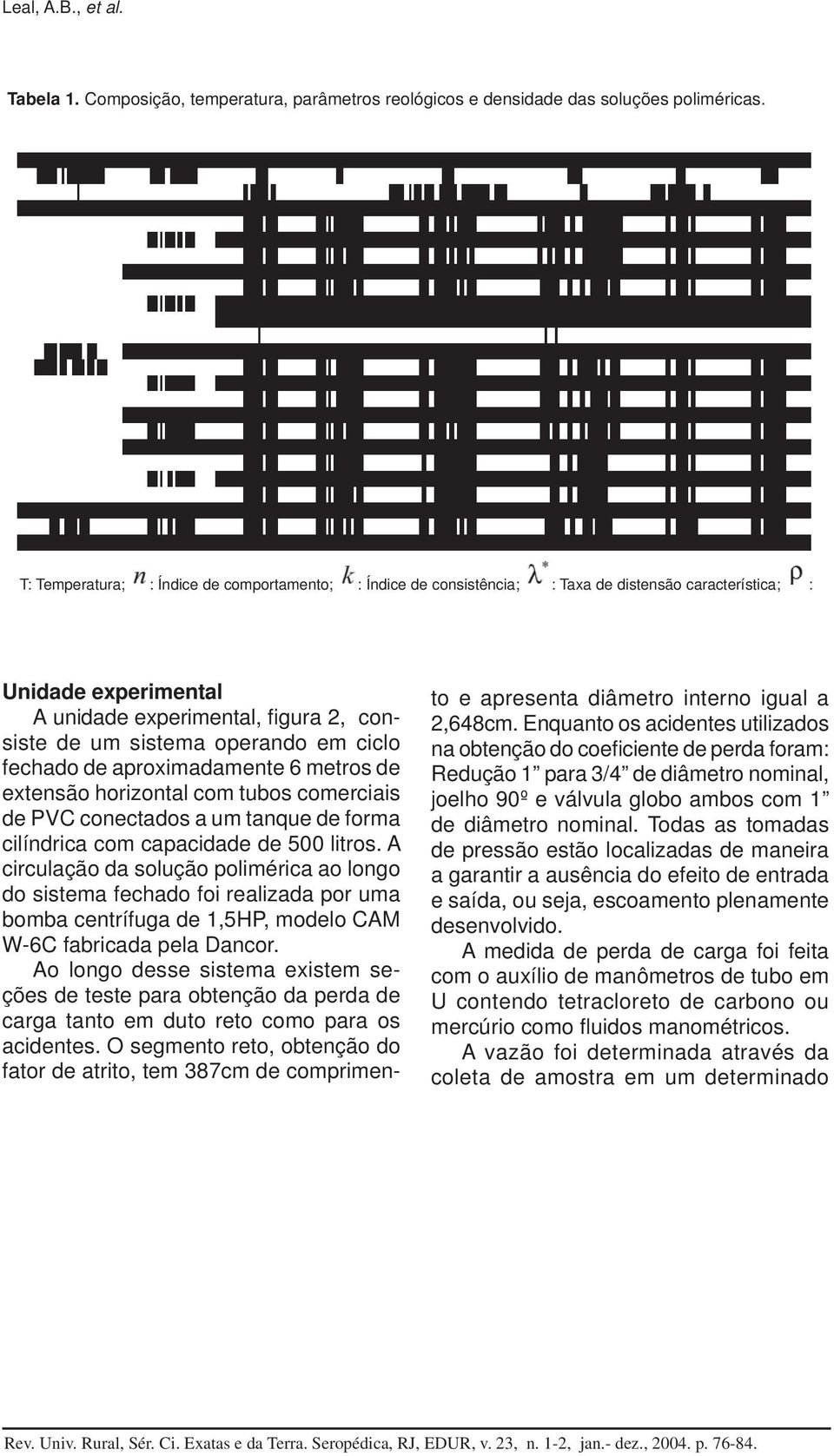 ciclo fechado de aproximadamente 6 metros de extensão horizontal com tubos comerciais de PVC conectados a um tanque de forma cilíndrica com capacidade de 500 litros.