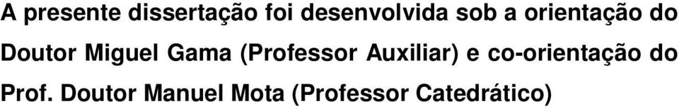 (Professor Auxiliar) e co-orientação do