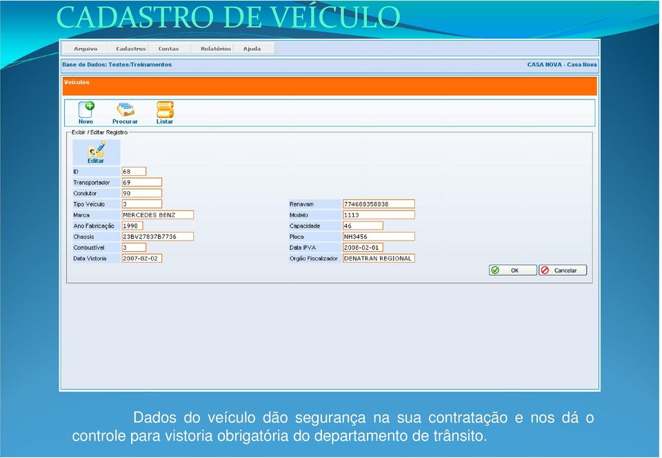 contratação e nos dá o controle