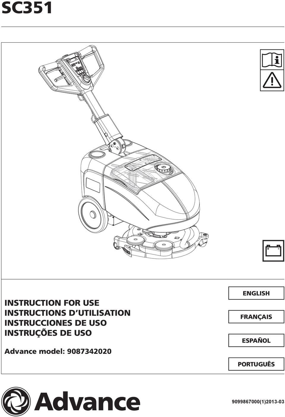 DE USO Advance model: 9087342020 ENGLISH