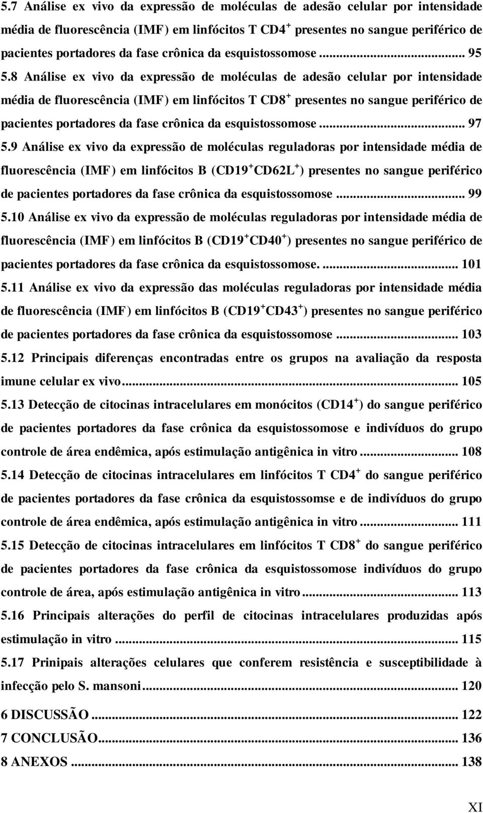 8 Análise ex vivo da expressão de moléculas de adesão celular por intensidade média de fluorescência (IMF) em linfócitos T CD8 + presentes no sangue periférico de pacientes portadores da fase crônica