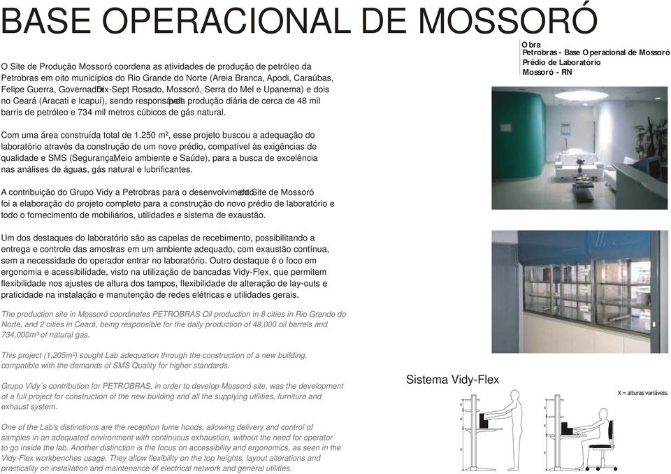 cúbicos de gás natural. Com uma área construída total de 1.