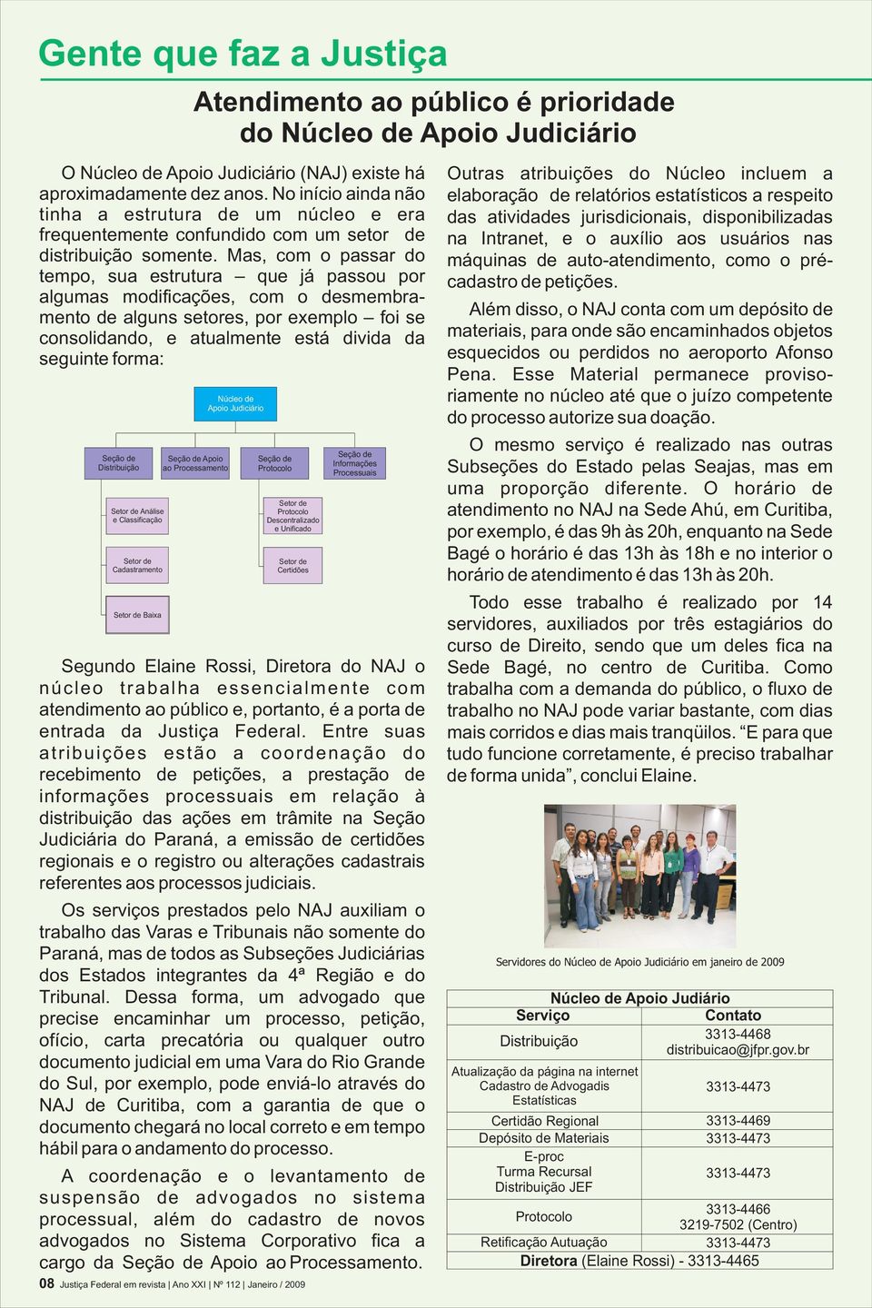 Mas, com o passar do tempo, sua estrutura que já passou por algumas modificações, com o desmembramento de alguns setores, por exemplo foi se consolidando, e atualmente está divida da seguinte forma: