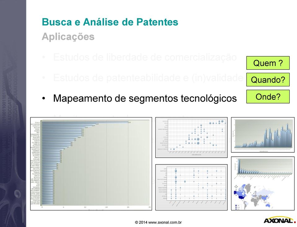 segmentos tecnológicos Quem? Quando? Onde?