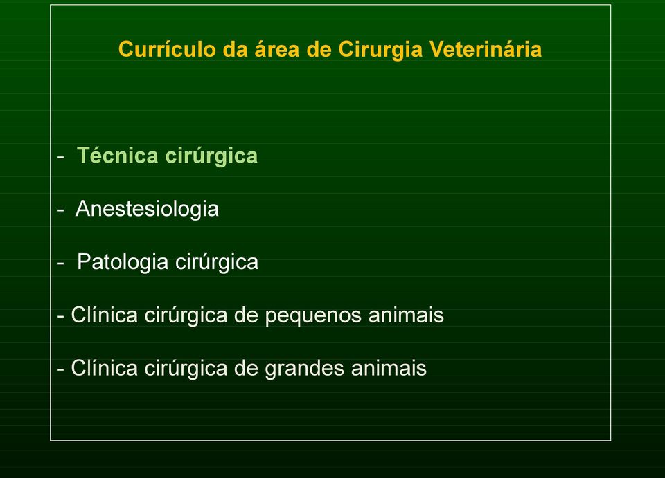 Patologia cirúrgica - Clínica cirúrgica de