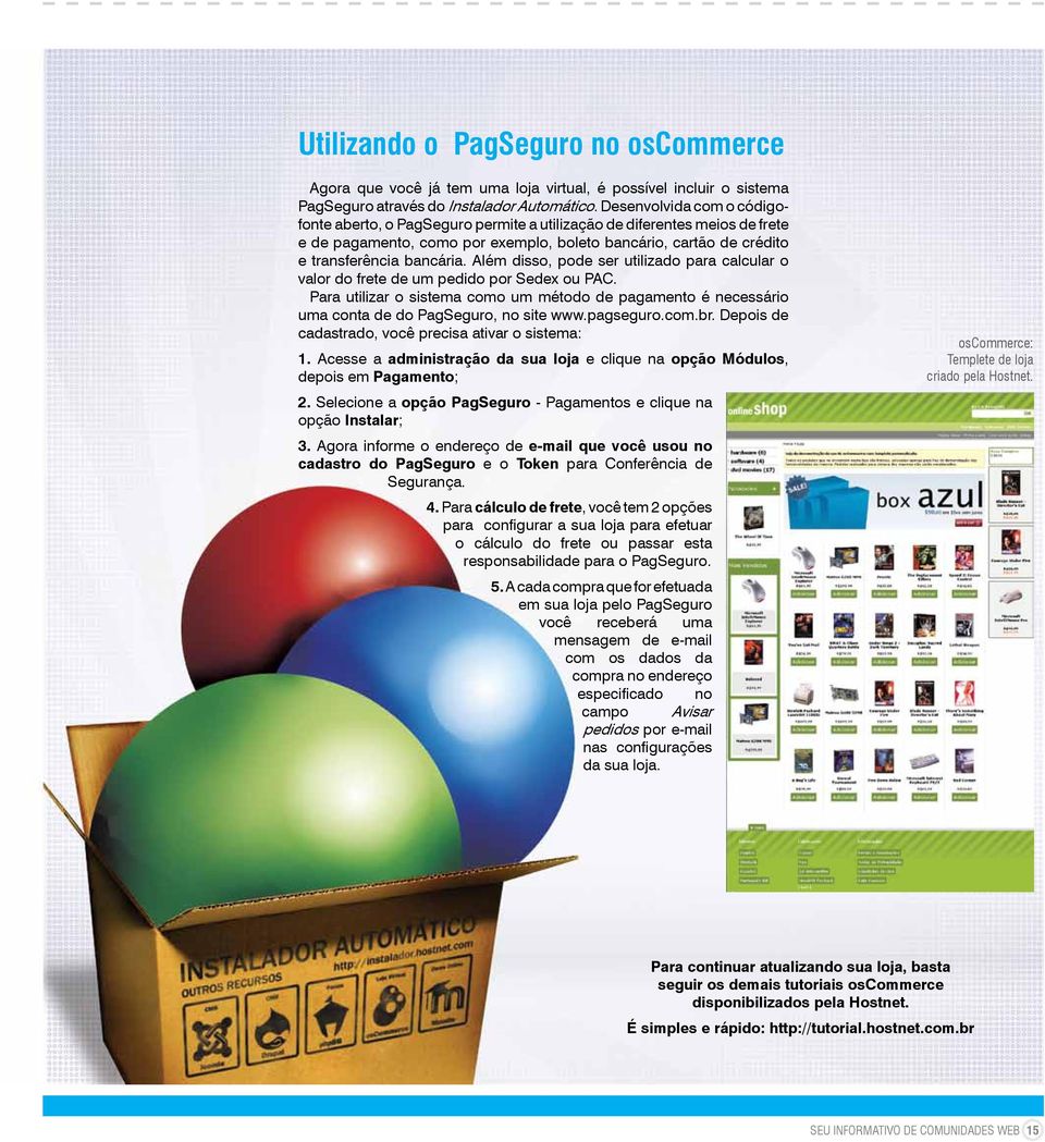 Além disso, pode ser utilizado para calcular o valor do frete de um pedido por Sedex ou PAC. Para utilizar o sistema como um método de pagamento é necessário uma conta de do PagSeguro, no site www.