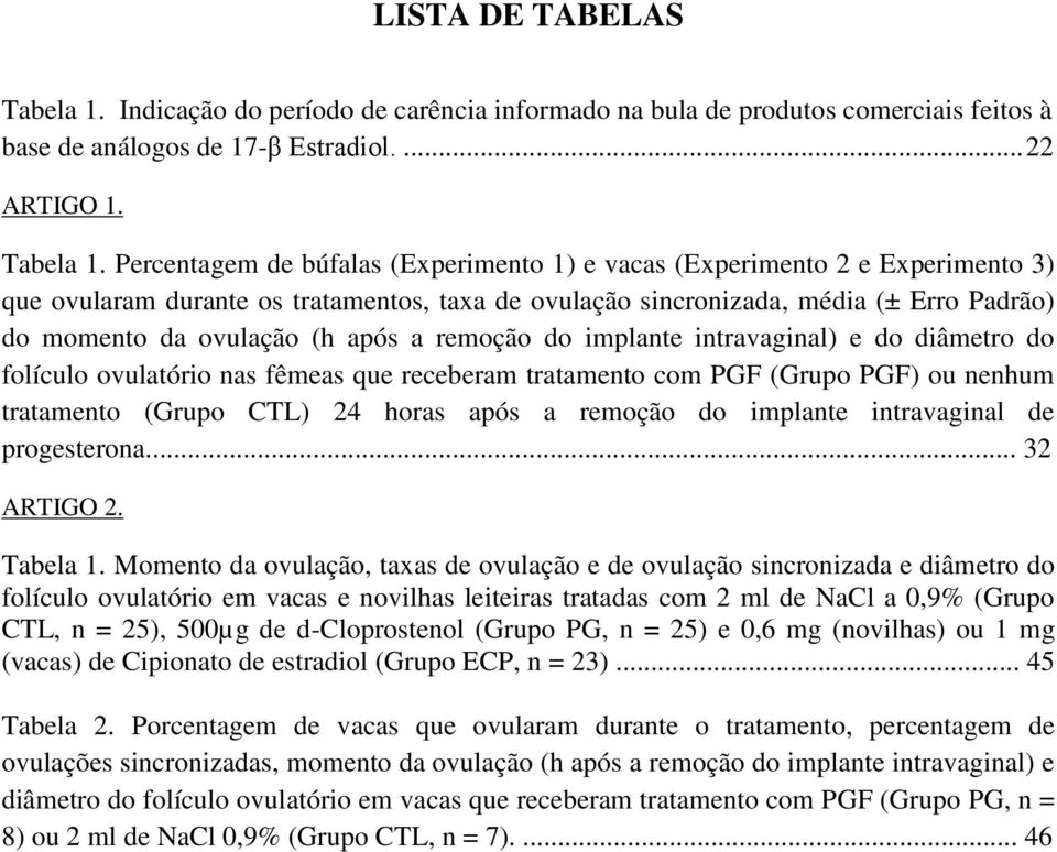 Percentagem de búfalas (Experimento 1) e vacas (Experimento 2 e Experimento 3) que ovularam durante os tratamentos, taxa de ovulação sincronizada, média (± Erro Padrão) do momento da ovulação (h após