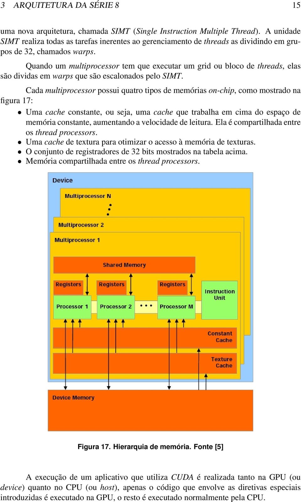 Quando um multiprocessor tem que executar um grid ou bloco de threads, elas são dividas em warps que são escalonados pelo SIMT.