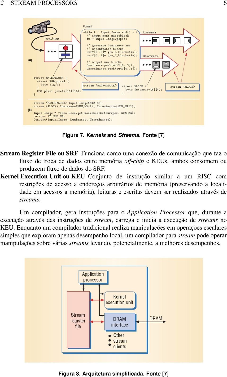 Kernel Execution Unit ou KEU Conjunto de instrução similar a um RISC com restrições de acesso a endereços arbitrários de memória (preservando a localidade em acessos a memória), leituras e escritas