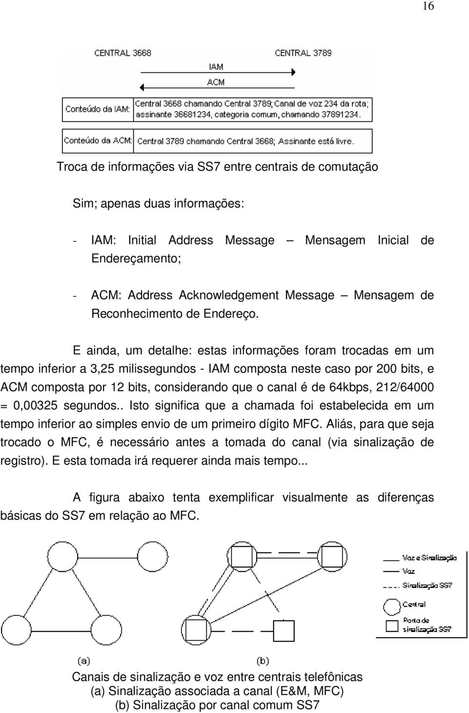 E ainda, um detalhe: estas informações foram trocadas em um tempo inferior a 3,25 milissegundos - IAM composta neste caso por 200 bits, e ACM composta por 12 bits, considerando que o canal é de