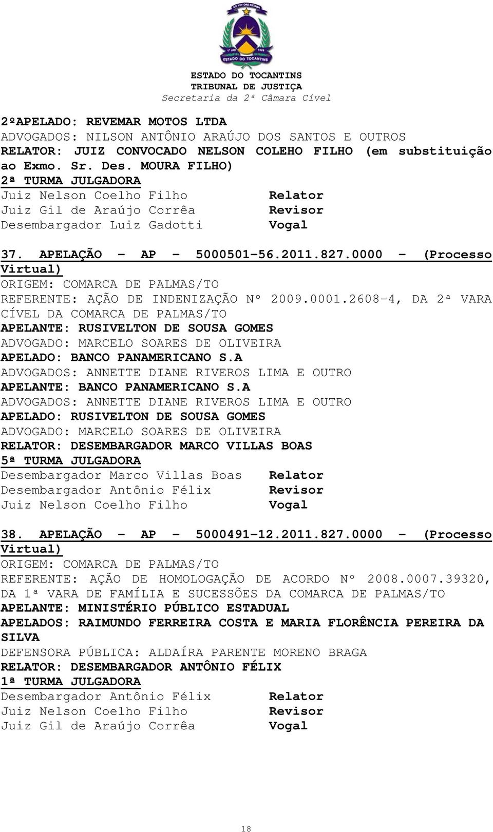 2608-4, DA 2ª VARA CÍVEL DA COMARCA DE PALMAS/TO APELANTE: RUSIVELTON DE SOUSA GOMES ADVOGADO: MARCELO SOARES DE OLIVEIRA APELADO: BANCO PANAMERICANO S.