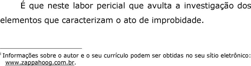 i Informações sobre o autor e o seu currículo podem